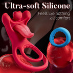 Vibrating Cock Ring with Realistic Tongue