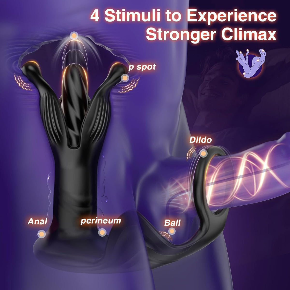 9 Tension Shock Flapping Prostate Massager Anal Toys