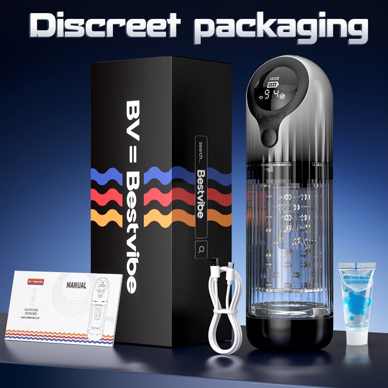 9 Rotating & 4 Suction & Licking Pocket Pussy One-Touch Boost Automatic Male Masturbator