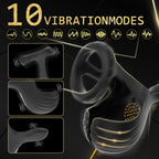 10 Modes Vibrating Cock Ring with APP Control Testicles Vibrator