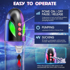 Penis Pump Sex Toy for Men - Penis Pump for Penis Enlargement with 4 Suction Modes & 4 Pressure Modes