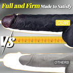 Maurice - Large Size Thrusting Vibration Heating Brown Dildo For Men Women