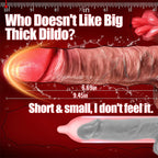 Licking Pro 9.45 In Dual-Tongue Lick Upgrade Dildo Lifelike Thrusting Vibrating Heating Vibrator