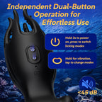 9X Licking Vibrating Double-Ended Penis Trainer 360° Wrapped Stimulation Male Masturbator