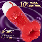 10x Sucking & Licking Vibrating Male Stroker
