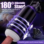 Lightspeed - 4 in 1 Masturbator Cup 7 Thrutings & 7 Rotatings Suction Cup Mount Magnetic Inner Liner