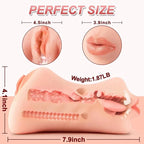 Ava 3 in 1 Pocket Pussy Male Masturbator Realistic Blowjob Anus Stroker