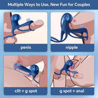 Powerful Multi-speed Rechargeable Vibrating Cock Ring – Stretchy Design For Delayed Ejaculation