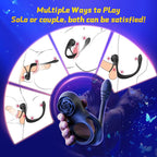 Double Penis Ring Stimulate Erection 10X Vibrating Cock Ring