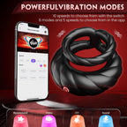 Mighty Grip - 10 Frequency Vibration Dual Limitation Silicone Penis Ring