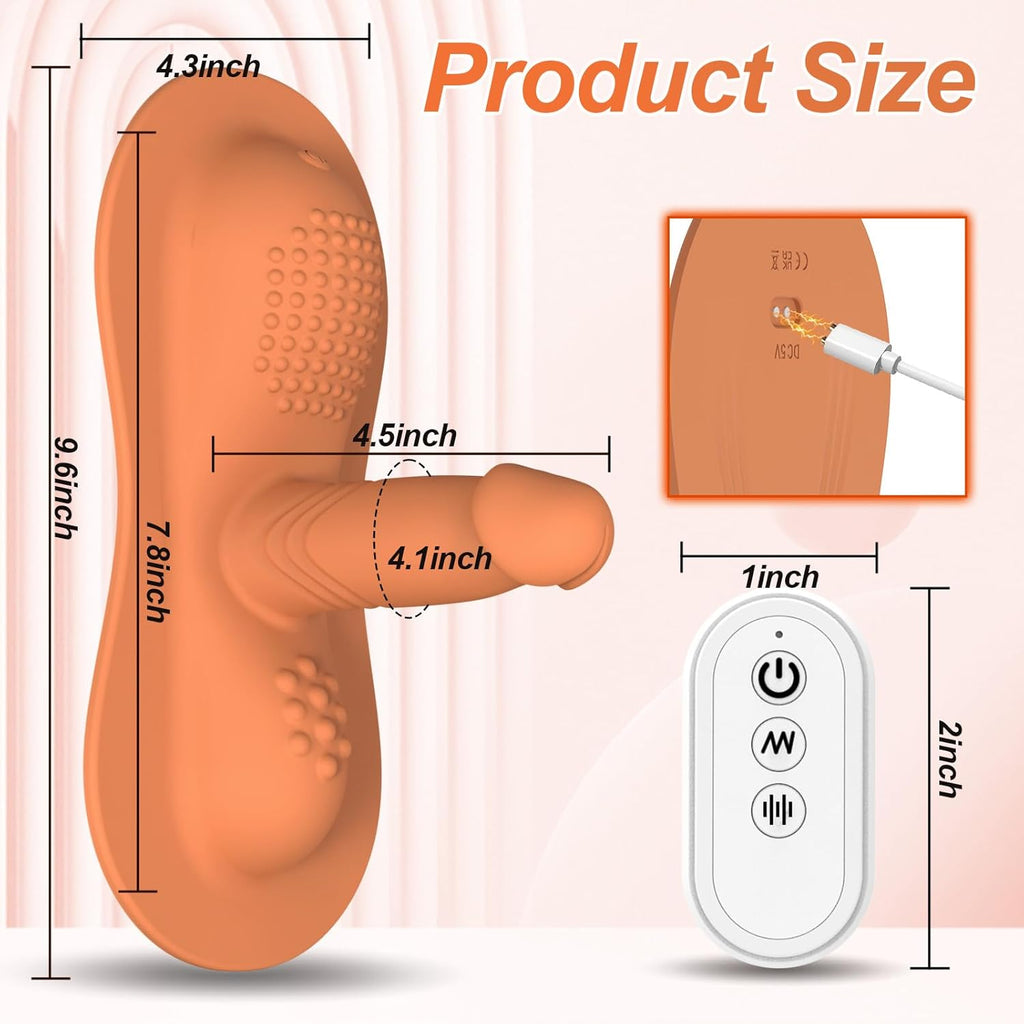 Dual Dildo Rider Thrust & Grind Hands-Free Pad Vibe