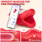 New 4 in 1 Waving Blowjog Trainer Wave Tongue Motion Penis Vibrator