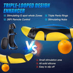 10 Vibrating Cock Ring with G-spot Stimulation and Remote Control