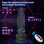 Wriggling Rotating Vibrating Prostate Massager Anal Butt Plug