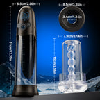 BathFun Pro - AI Pressure-Controlled 9 Vacuum Training LCD Real-Time Pressure Display 58dB Penis Pump