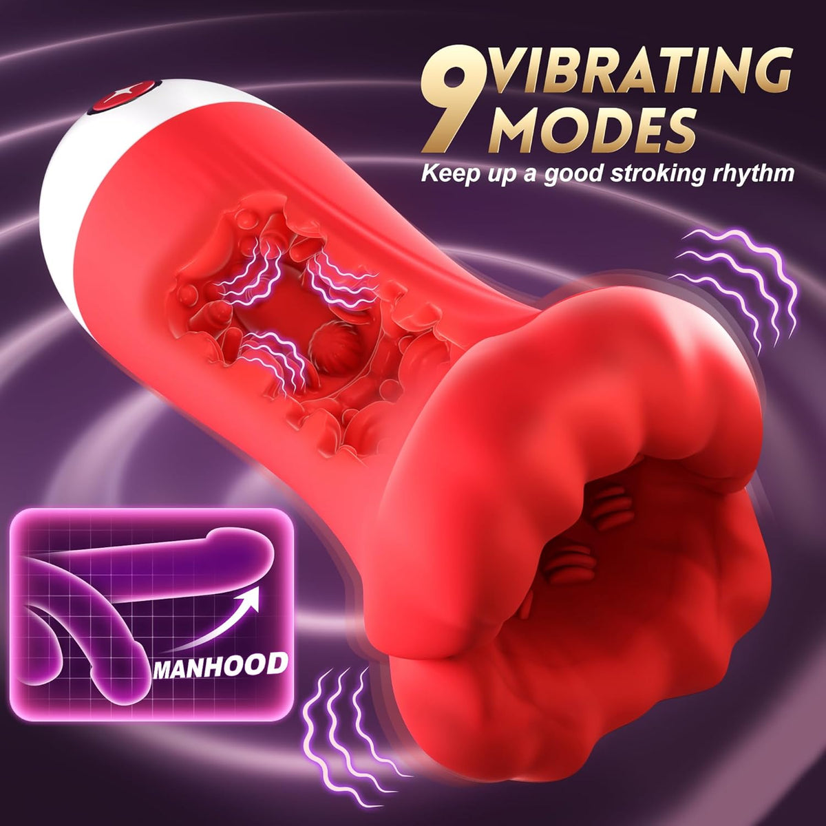9X Training Stroker with App Remote Control Penis Vibrator