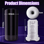 Lightspeed - 4 in 1 Masturbator Cup 7 Thrutings & 7 Rotatings Suction Cup Mount Magnetic Inner Liner