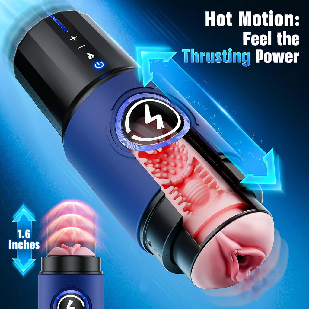 5X Smooth Thrusting Automatic Heating Male Stroker with App Control