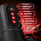 Terminator 9 Telescopic Rotating Sucking with Handle Male Stroker