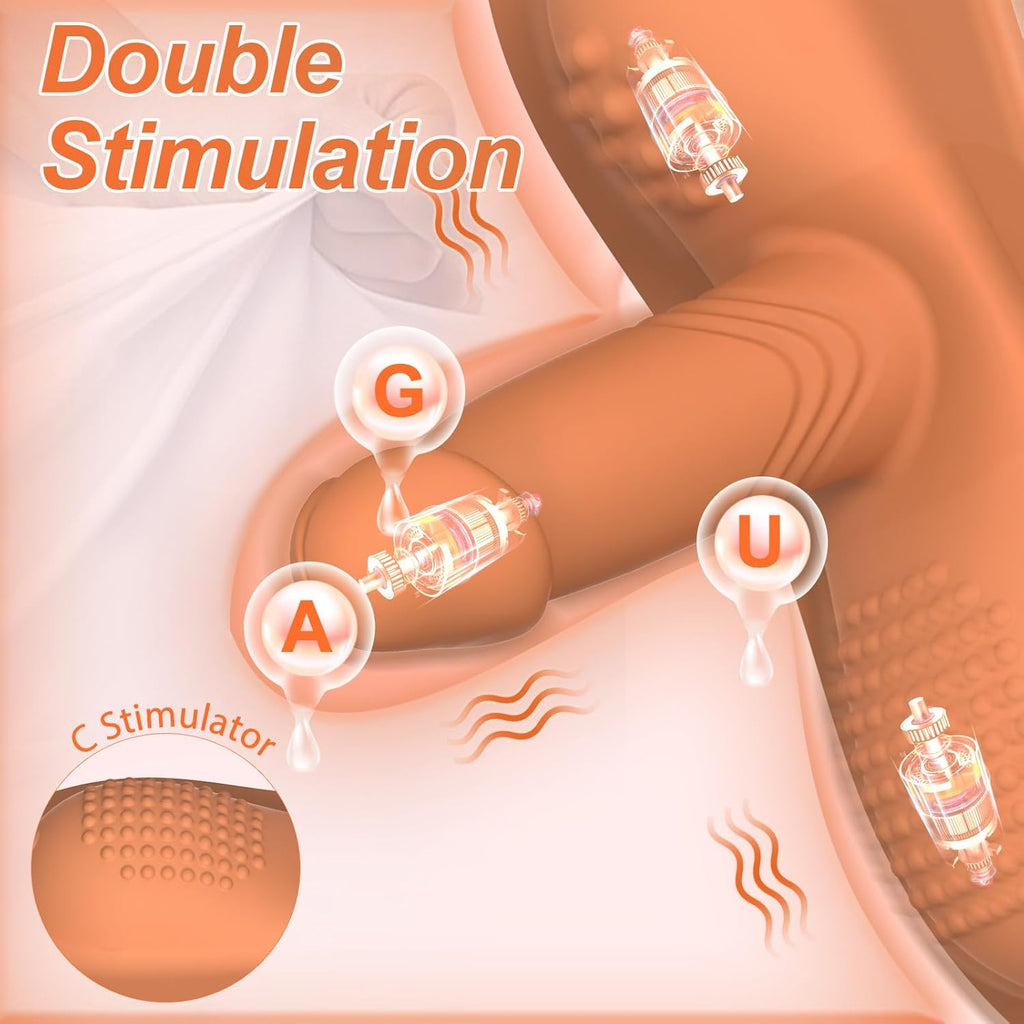 Dual Dildo Rider Thrust & Grind Hands-Free Pad Vibe