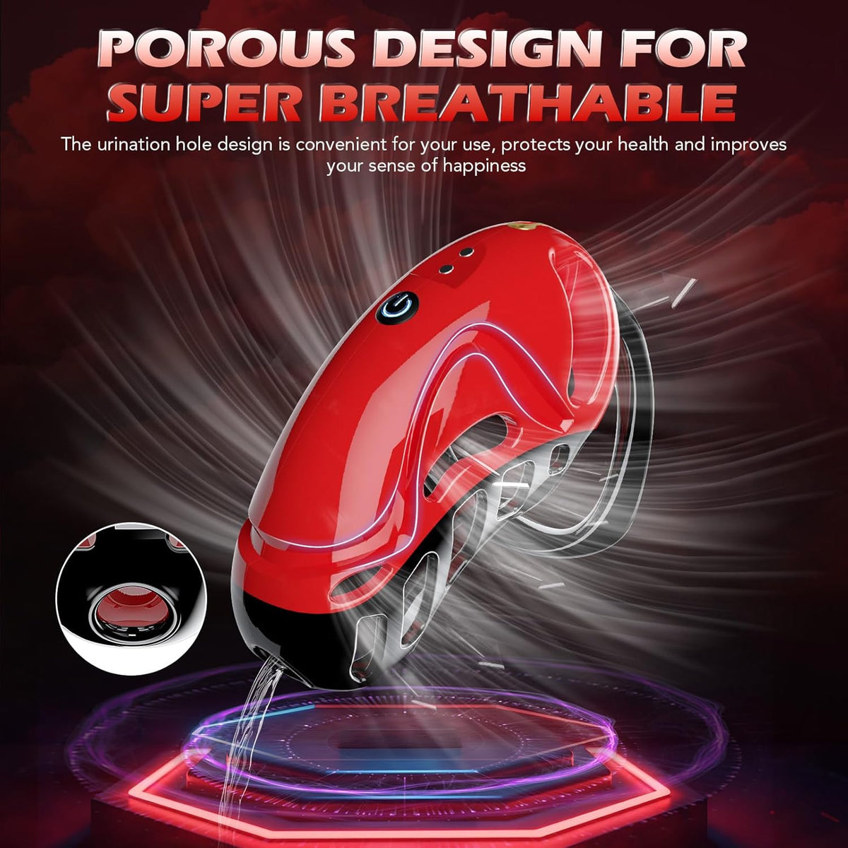 APP Remote Control Male Chastity Devices Sissy Cock Cage with 10 Vibrations