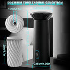 9 Suction Modes & Powerful Vibration 2.8x Wide Sleeve Electric Male Masturbator Cup