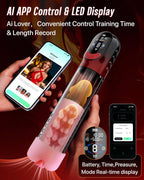 4-in-1 Penis Pump Sex Toy for Men Masturbator, App-Controlled Manual & Automatic Electric Vacuum Pump with 4 Training Modes & 8 Suction Levels, Penis Pump with 6 Penis Rings