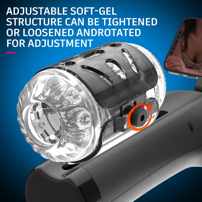 Toyshcool Hands-Free Male Masturbator with Adjustable Stroke & Sleeve Tightness