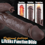 Swing Thrusting with Heating Modes 1:1 Lifelike Upgraded Licking Dildo