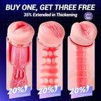 Daphne - 3 Sleeves Pocket Pussy Penis Pump with 9 Sucking & 9 Vibrating Male Masturbator