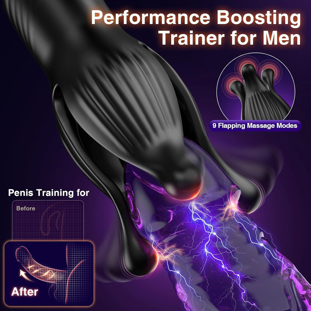 9 Tension Shock Flapping Prostate Massager Anal Toys