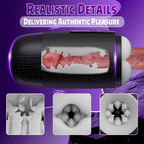 Selena - 8 Slap Tongue-Lick Male Masturbation with 2 Motors Vibration Massage Stroker