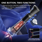 9 Vibrating Spring & 5 Vacuum Suction Penis Pump with 2 Switchable Sleeves