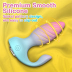 2 in 1 Diamond Anal Plug Wearable Vestibular Remote Control Anal Vibrator