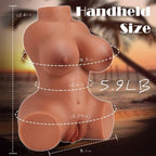 JASMIN - 3 in 1 Vagina Anus and Breasts Triple Sensations Lightweight Portable Sex Torso Love Sex Doll